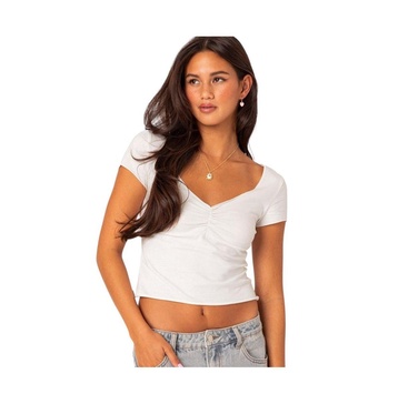 Women's Ava V Neck Ruched Top