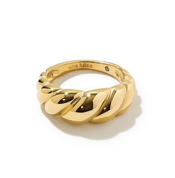 Gold Twist Ring - Rope Bold