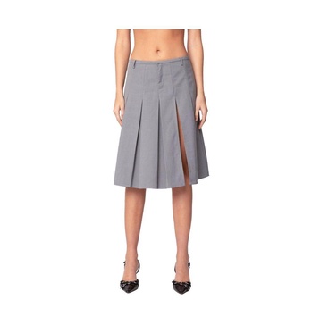 Women's Ethel Side Slit Pleated Midi Skirt