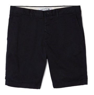 Slim Fit Stretch Cotton Bermuda Shorts Navy