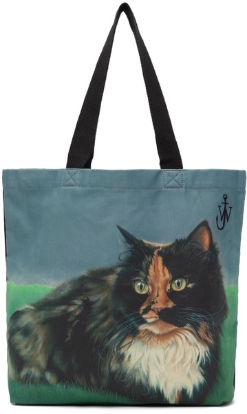 Multicolor Canvas Shopper Tote