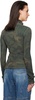 Khaki Camouflage Printed Knit Sweater