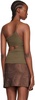 Khaki One Shoulder Tank Top