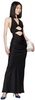 Black Solare Halter Maxi Dress