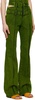 Green Joan Double Waist Jeans