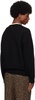 Black Shetland Wool Cashmere Knit Sweater