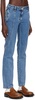 Blue Curved Seam Jeans