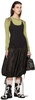 Black & Khaki Camouflage Parachute Balloon Midi Dress