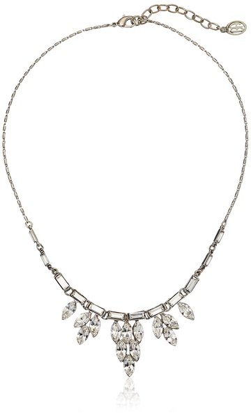 Ben-Amun Jewelry Swarovski Crystal Marquise Baquette Cut Necklace for Bridal Wedding Anniversary