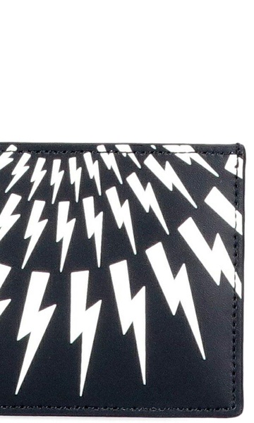 Neil Barrett Fair-Isle Thunderbolt Cardholder