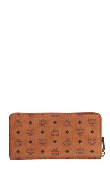 MCM Visetos Zip Around Wallet