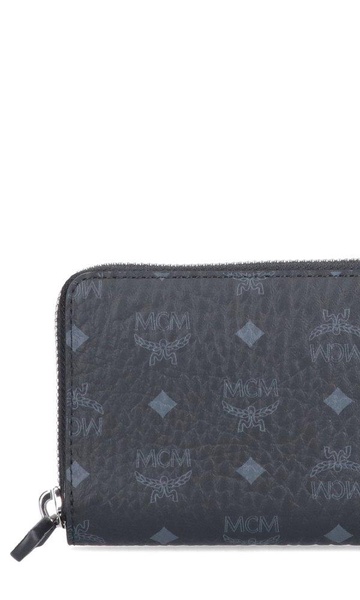 MCM Monogram Print Zip-Around Wallet