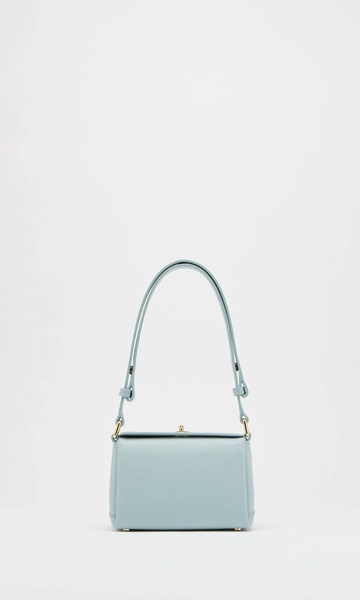 women's mini folded bag in powder blue