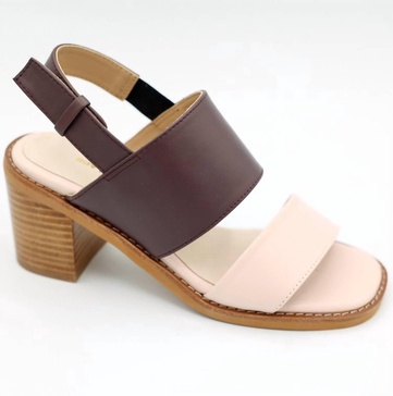 women's double band heel in pink