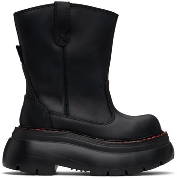 Black Chunky Workwear Boots