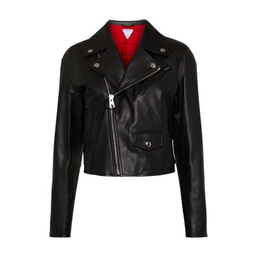 Leather biker jacket