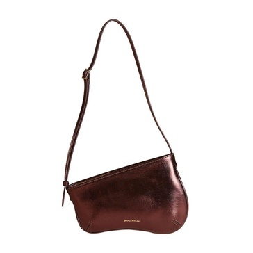 Mini curved shoulder bag