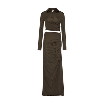 Long flowing dress in viscose