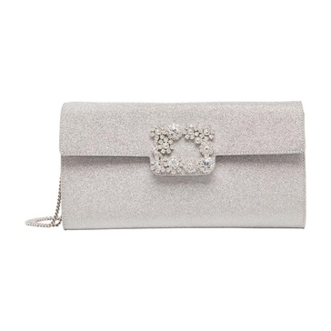 Clutch bag flower buckle