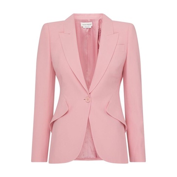 Single-breasted crêpe blazer