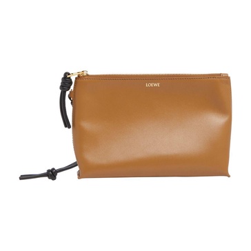 Knot T Pouch in shiny nappa calf leather