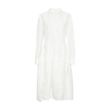 Viscose and linen dress