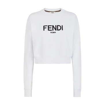 Cropped sweatshirt with a crew neck