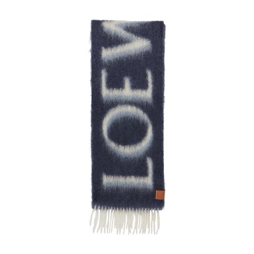 Anagram-patch logo wool and mohair-blend scarf