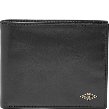 Fossil Men's Ryan Leather RFID-Blocking Bifold Wallet with Coin Pocket for Men