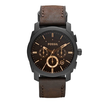 Fossil Machine Men's Watch with Stainless Steel or Leather Band, Chronograph or Analog Watch Display