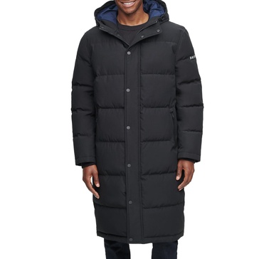 DKNY Men's Arctic Cloth Hooded Extra Long Parka Jacket