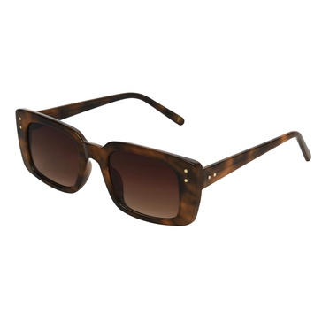 Frye Women's Janie Sunglasses Rectangle, Brown, 52 mm