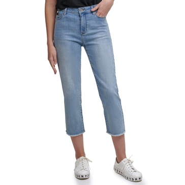 DKNY Women's Rivington Slim Straight Crop Jeans