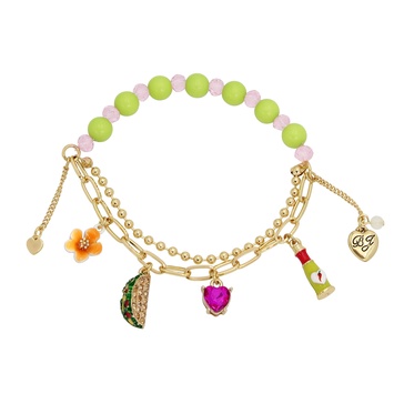 Betsey Johnson Womens Taco Charm Stretch Bracelet