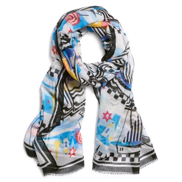 Karl Lagerfeld Paris Women's Accessories Scarf,Blithe Blue,0S