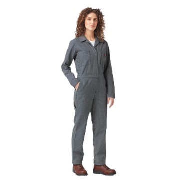 Dickies womens Long Sleeve Hickory Stripe Coveralls