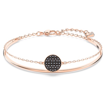 SWAROVSKI Bangle Bracelet, Delicate Clear Crystals on a Rose-Gold Tone Finish Setting, Part of The Ginger Collection