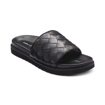 KARL LAGERFELD Men's Leather Slide Sandal