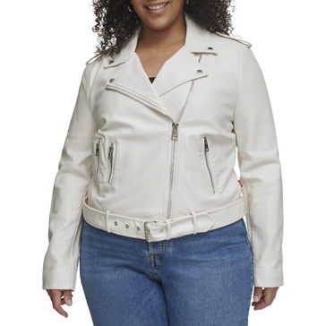 Levi's Women's Belted Faux Leather Moto Jacket (Regular & Plus Size)