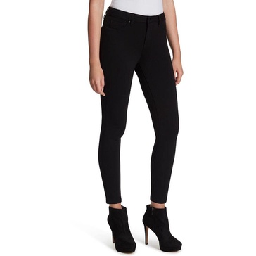 women's kiss me high rise ankle skinny jean in black