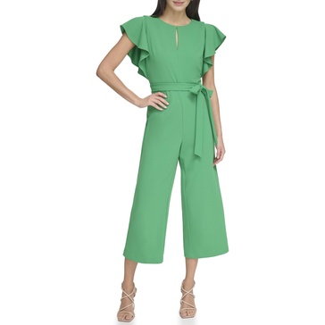 DKNY Womens Flutter Sleeeve Jumpsuit