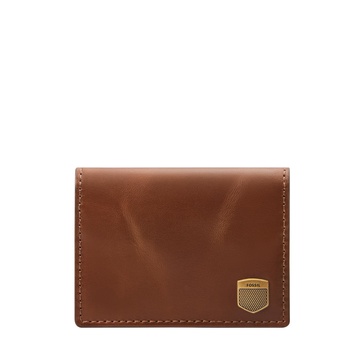 Fossil Men's Hayes Card Case Bifold, Brown