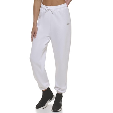 DKNY Women's Metallic Logo Everyday Sweatpants