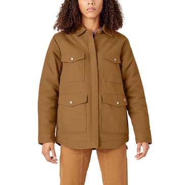 Dickies Womens Duck Fleece Lined Chore Coat