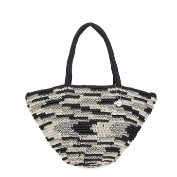 The Sak Calla Large Tote Bag in Crochet, Double Handle Straps, Midnight Ombre Tile