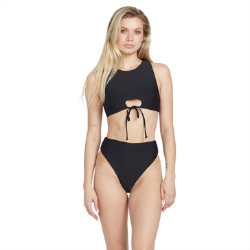 Volcom Women's Standard Simply Seamless High Waist Swimsuit Bikini Bottom