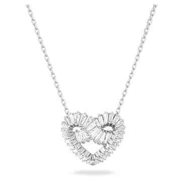 Swarovski Matrix Crystal Jewelry Collection with Heart Symbols and Rhodium Finished Metal