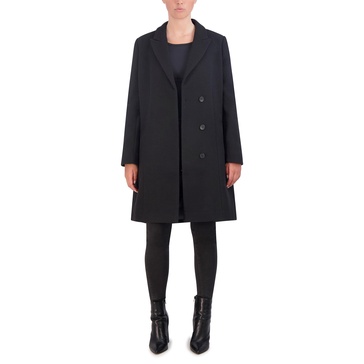 Asymmetrical Peak Lapel Coat