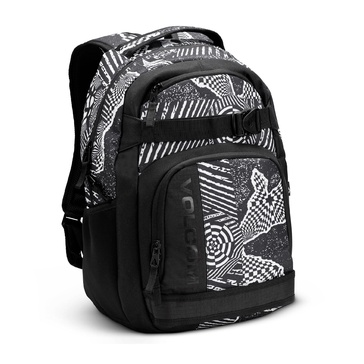 Volcom Men's Everstone Skate Backpack, Black White, One Size