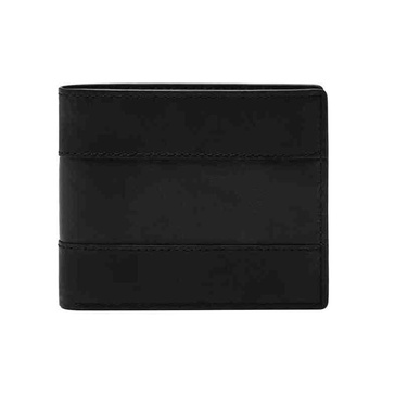 Fossil Men's Leather Bifold Wallet with Flip ID Window for Men